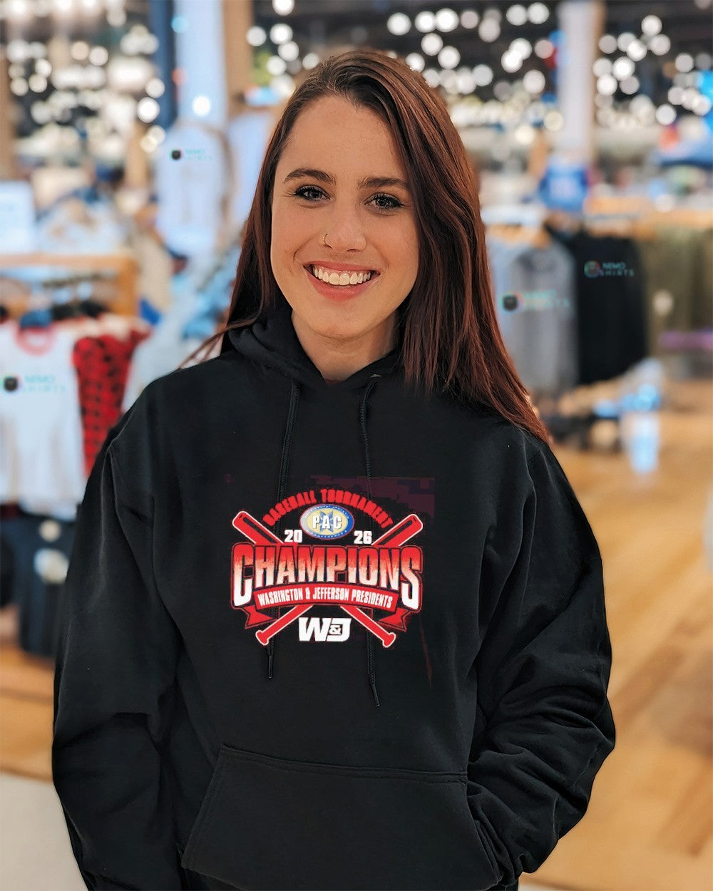Washington & Jefferson Presidents 2026 baseball tournament PAC champions shirt