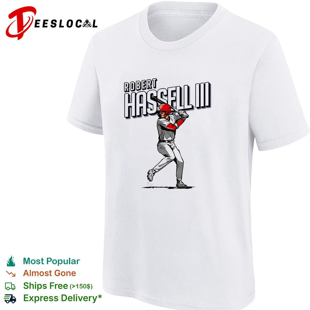 Washington Nationals baseball Robert Hassell III player art print shirt