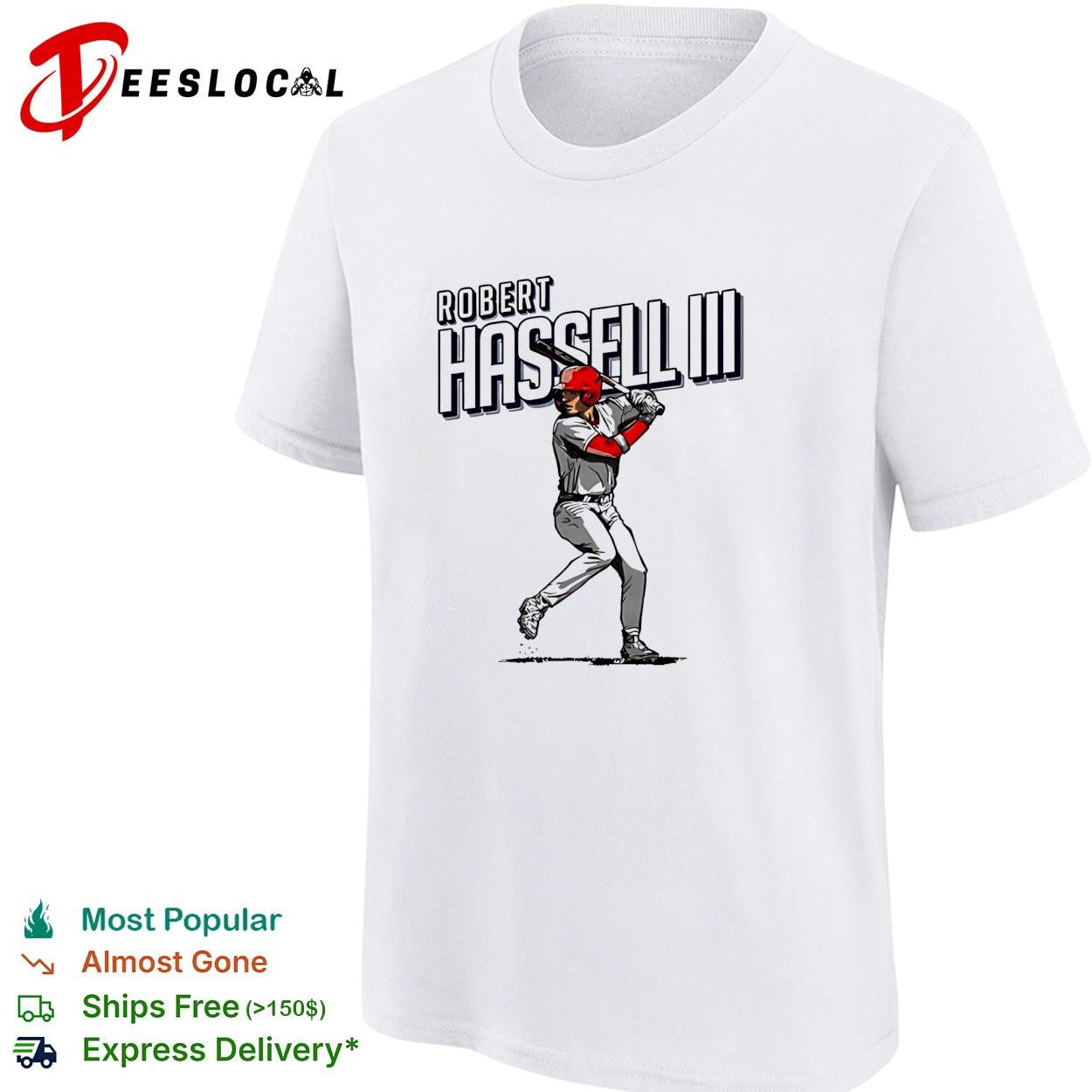 Washington Nationals baseball Robert Hassell III player art print shirt