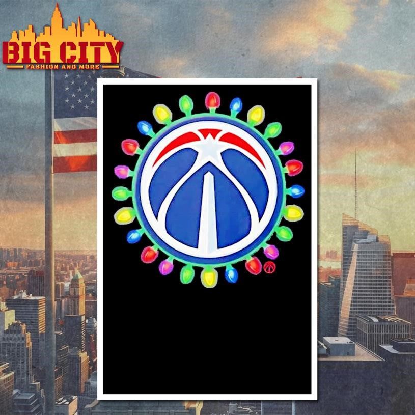 Washington Wizards Logo Holiday Christmas Lights Shirt