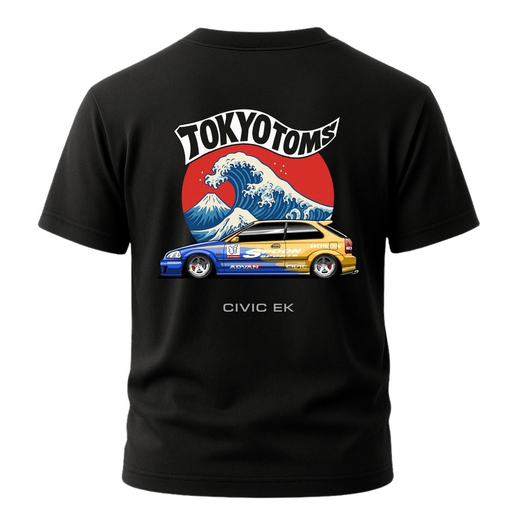 Tokyo Toms Honda Civic EK Wave T-Shirt Hoodie, Sweatshirt | CiraTrend.com (Image 2)