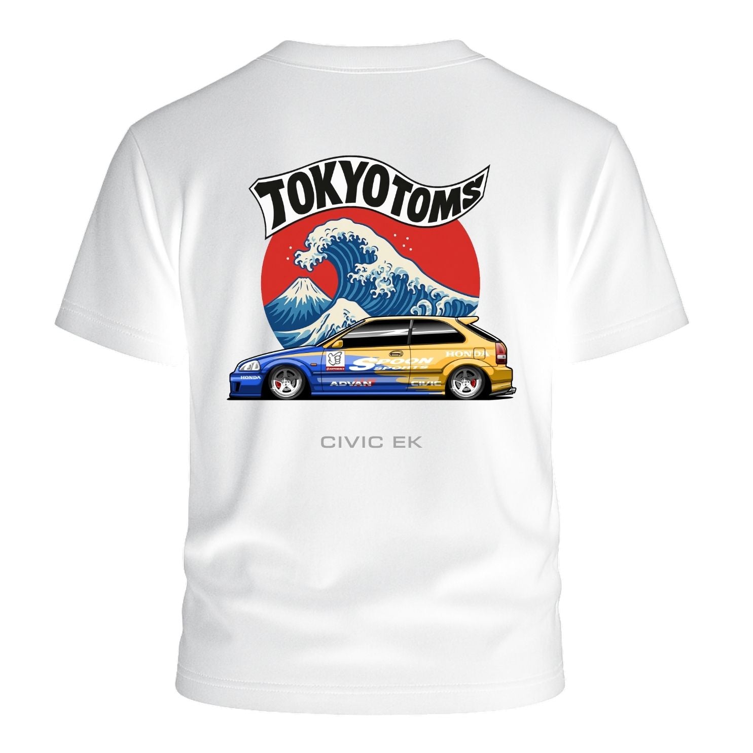 Tokyo Toms Honda Civic EK Wave T-Shirt Hoodie, Sweatshirt | CiraTrend.com (Image 1)