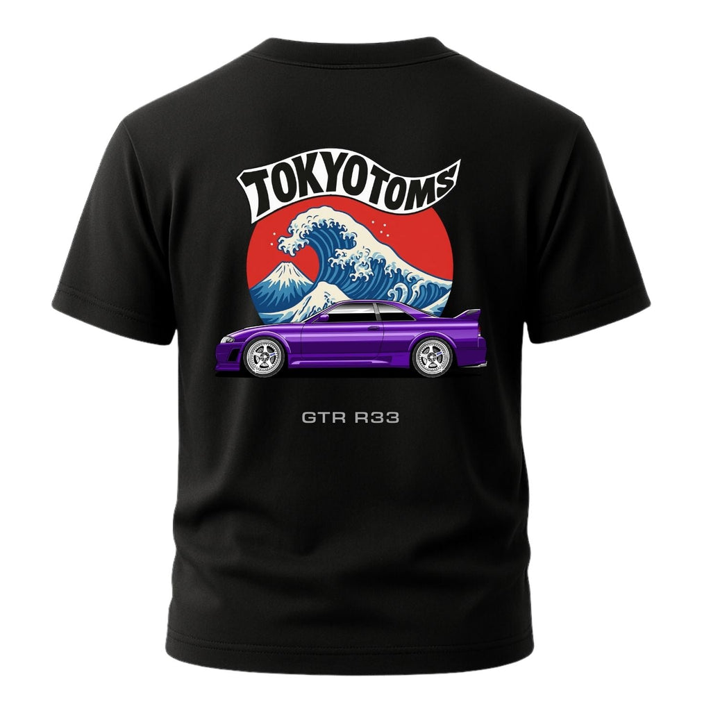 Tokyo Toms Nissan GTR R33 Wave T-Shirt Hoodie, Sweatshirt | CiraTrend.com (Image 2)