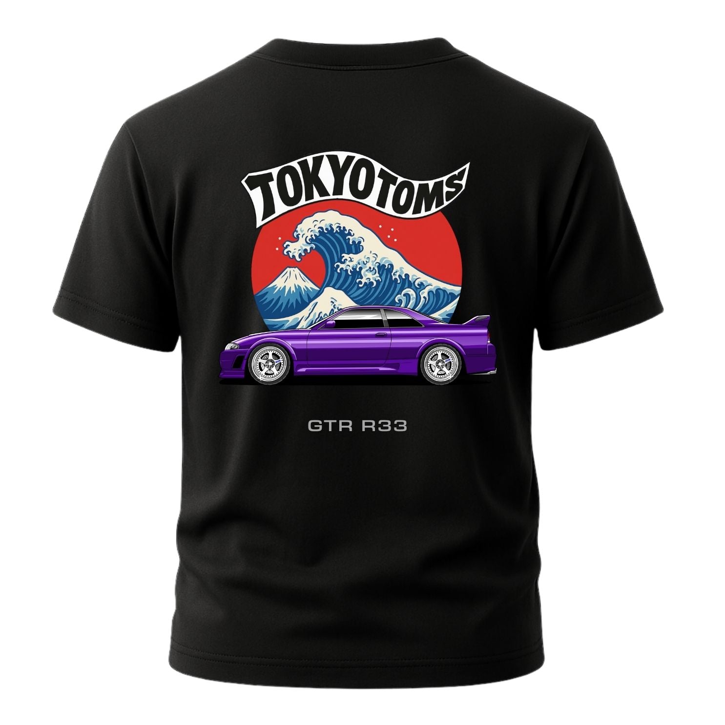Tokyo Toms Nissan GTR R33 Wave T-Shirt Hoodie, Sweatshirt | CiraTrend.com (Image 2)