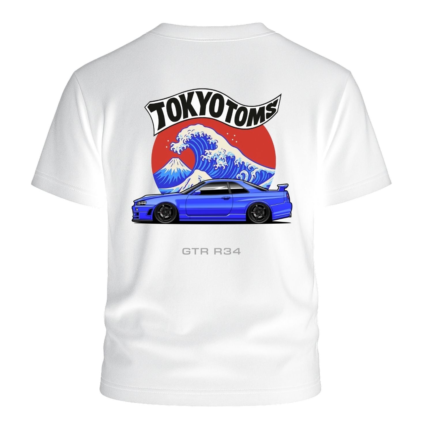 Tokyo Toms Nissan GTR R34 Wave T-Shirt Hoodie, Sweatshirt | CiraTrend.com (Image 1)