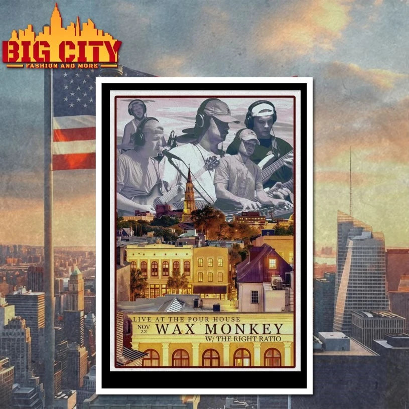 Wax Monkey Nov 22 2025 Charleston Tour Poster shirt