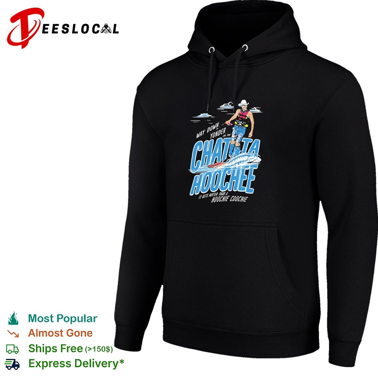 Way down yonder on the Chattahoochee water ski shirt