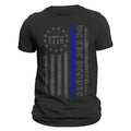 We The People 1776 Thin Blue Line Vertical Flag Police Men's T-Shirt Hoodie, Sweatshirt | CiraTrend.com