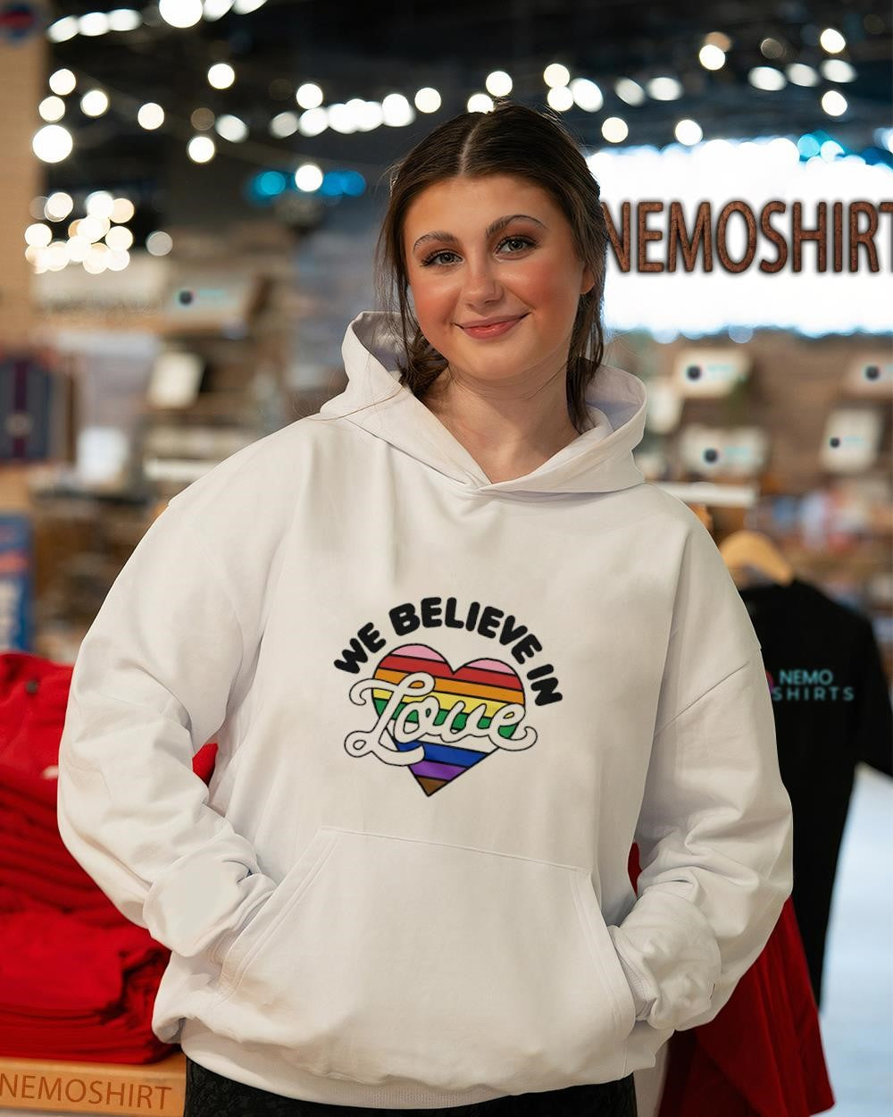 We believe in love LGBT pride heart shirt