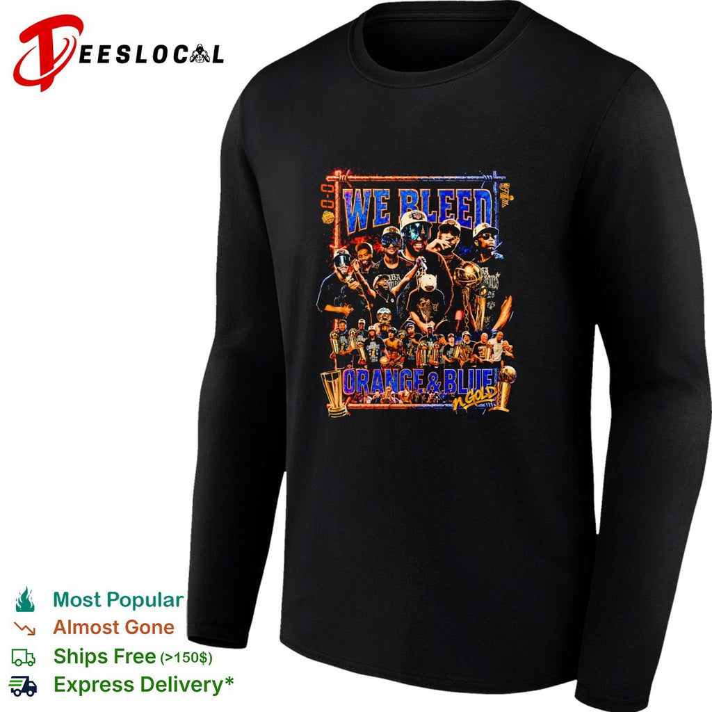 We bleed orange and blue fan crew shirt