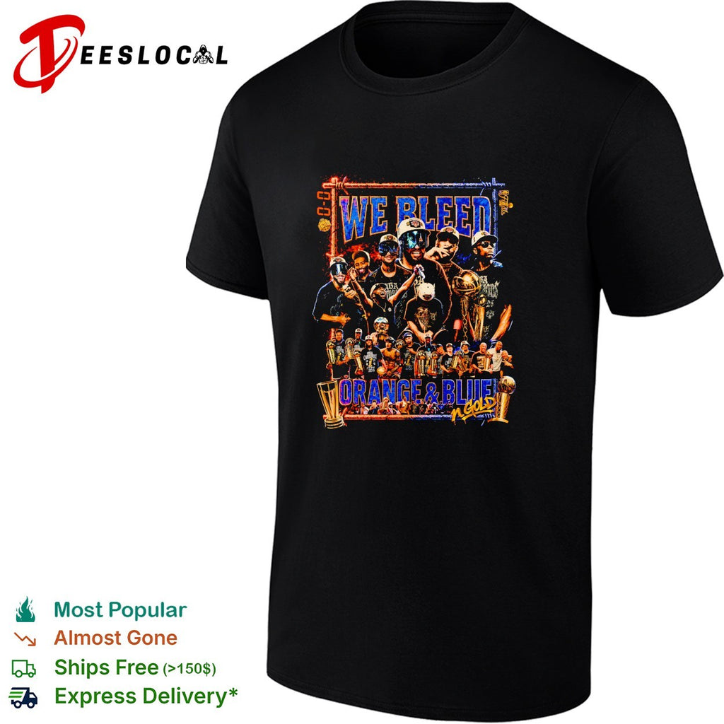 We bleed orange and blue fan crew shirt