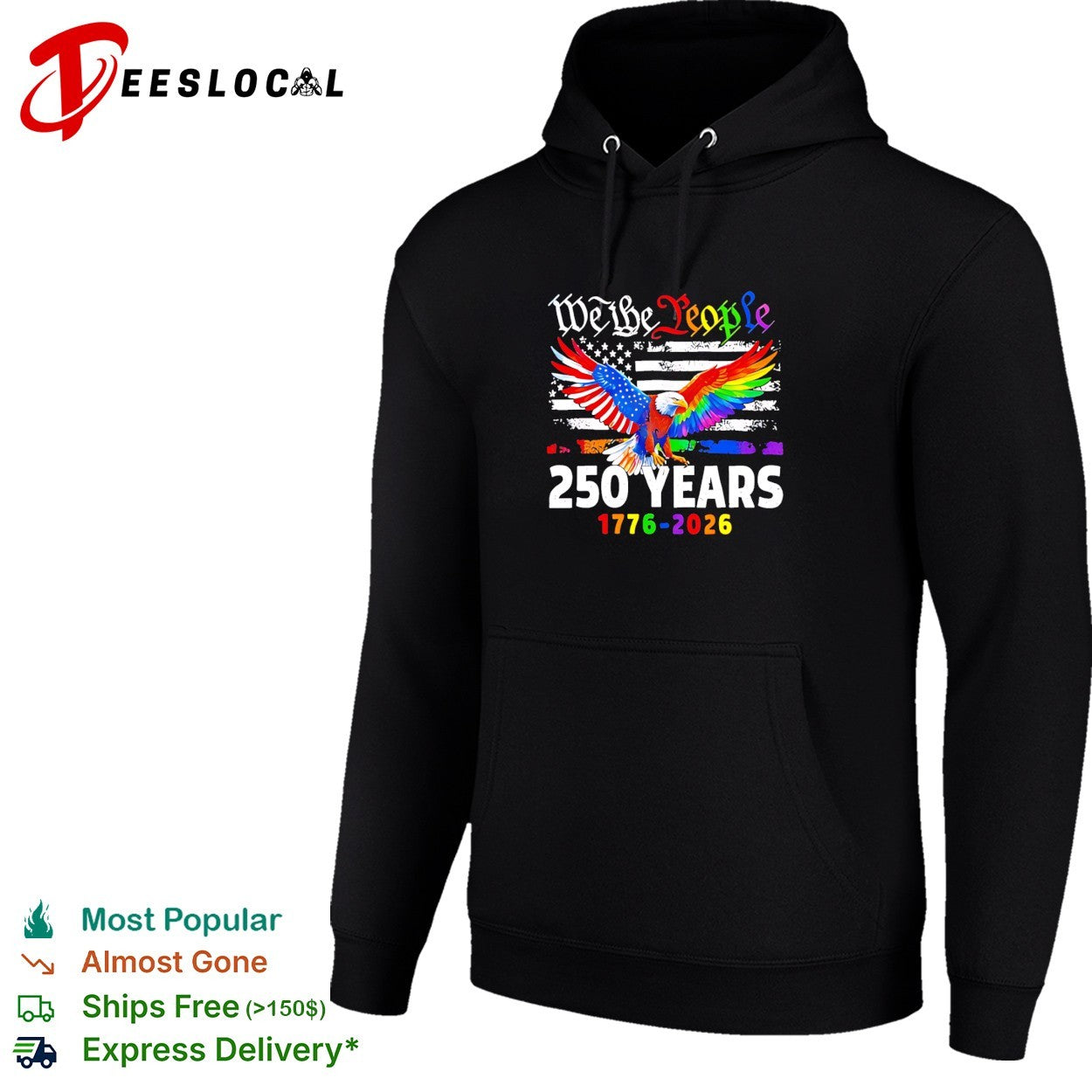 We the people 250 years 1776 2026 american flag pride eagle shirt
