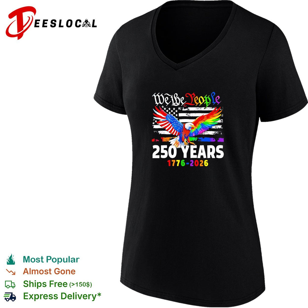 We the people 250 years 1776 2026 american flag pride eagle shirt