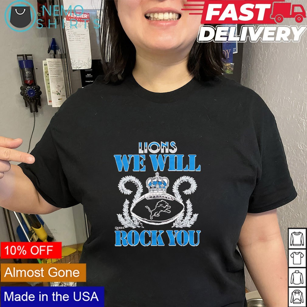 We will rock you Detroit Lions crown queen shirt