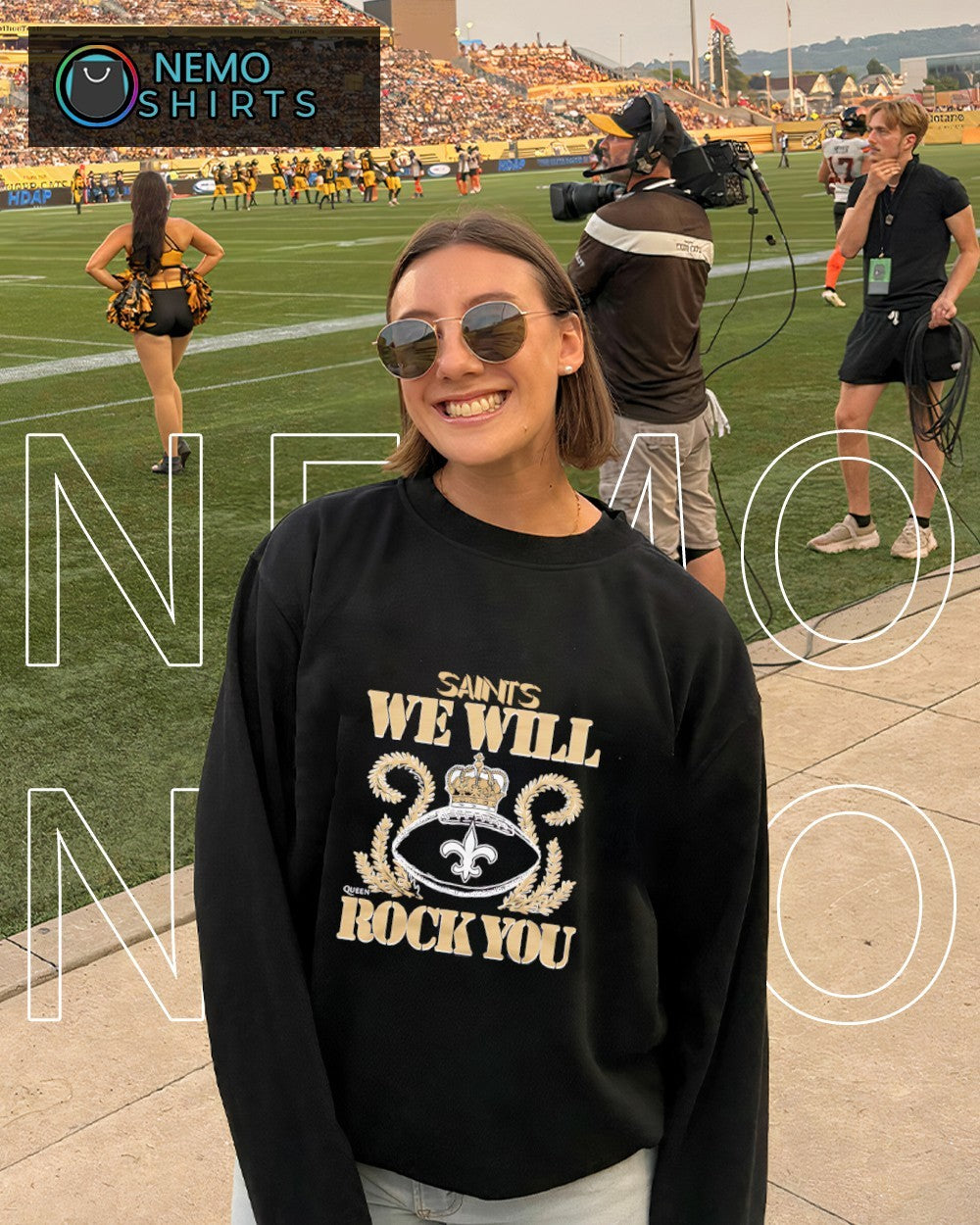 We will rock you New Orleans Saints crown queen shirt