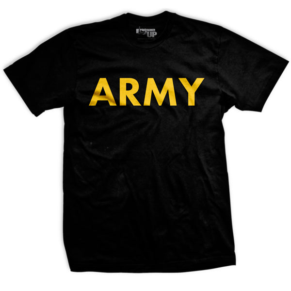 Army Black and Yellow PT T-Shirt Hoodie, Sweatshirt | CiraTrend.com (Image 1)