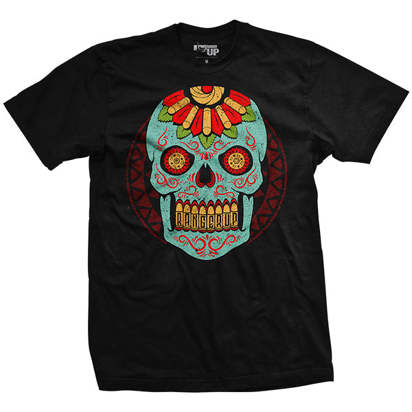 Halloween - Blue Sugar Skull T-Shirt Hoodie, Sweatshirt | CiraTrend.com (Image 1)