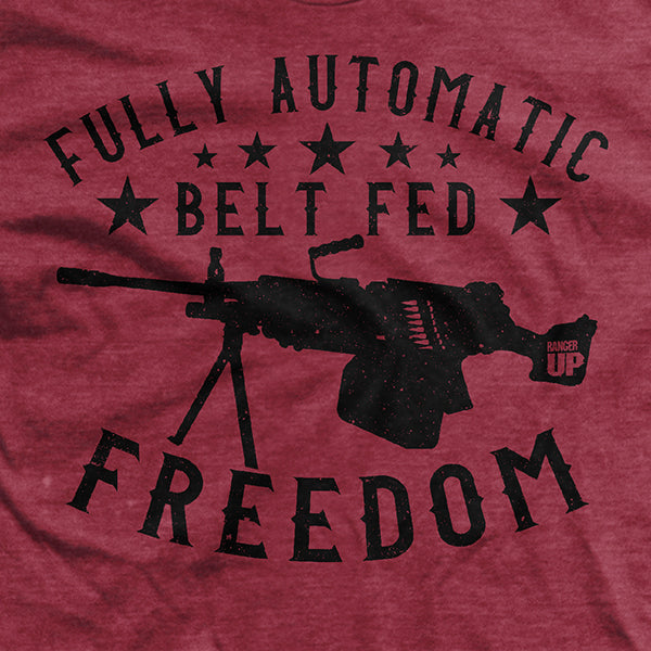 Fully Automatic Freedom T-Shirt Red Hoodie, Sweatshirt | CiraTrend.com (Image 2)