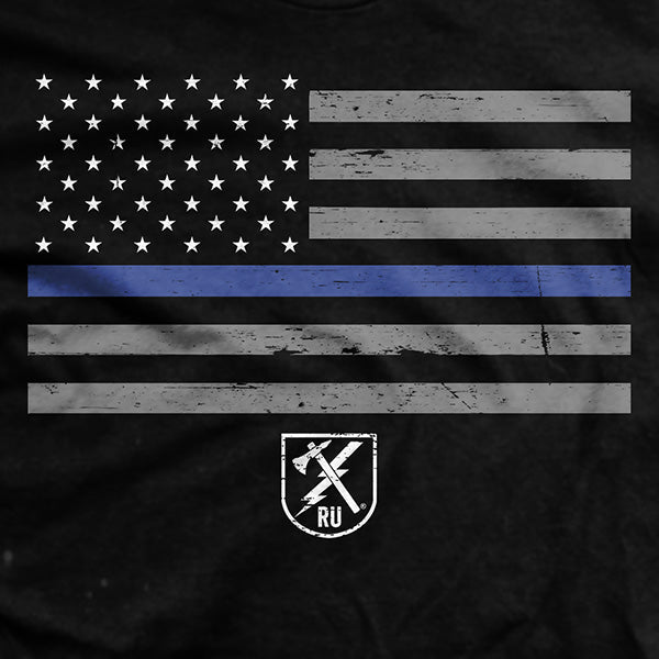 Thin Blue Line Flag T-Shirt Hoodie, Sweatshirt | CiraTrend.com (Image 2)