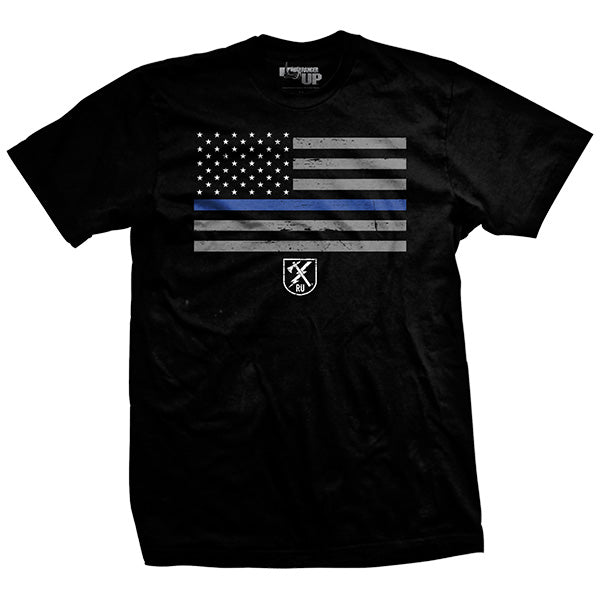 Thin Blue Line Flag T-Shirt Hoodie, Sweatshirt | CiraTrend.com (Image 1)