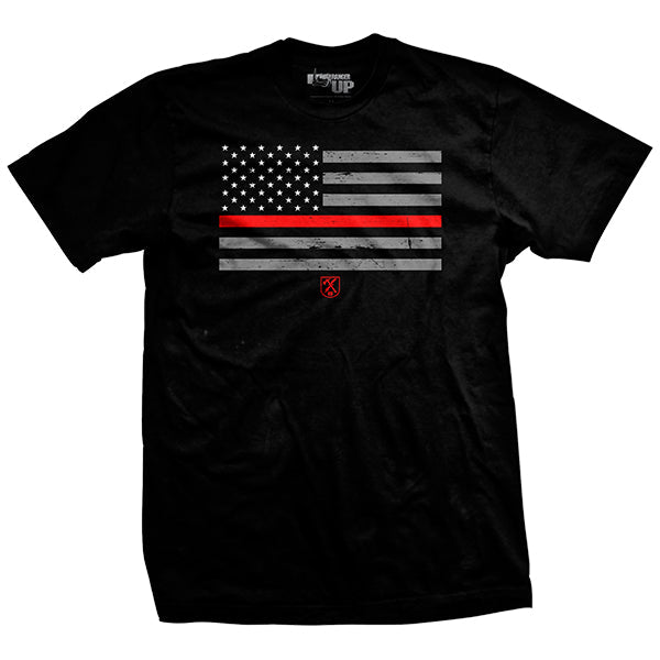 Thin Red Line Flag T-Shirt Hoodie, Sweatshirt | CiraTrend.com (Image 1)