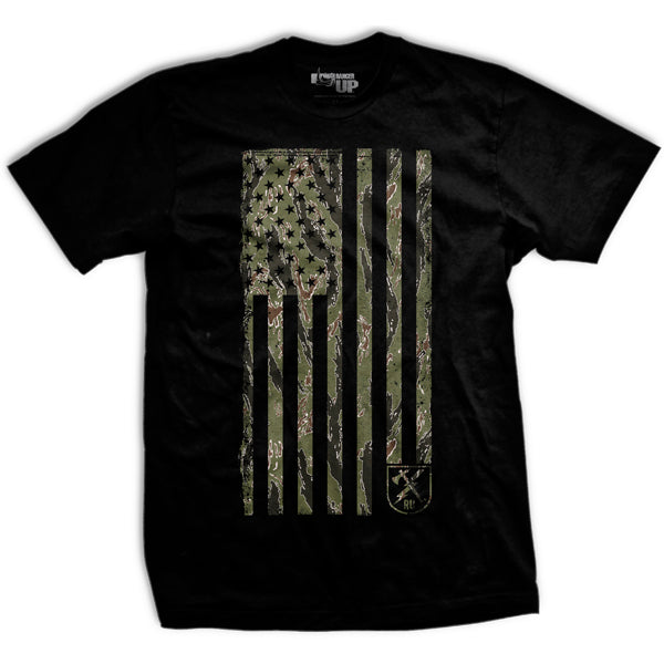 Tiger Stripe Camo Flag T-Shirt Hoodie, Sweatshirt | CiraTrend.com (Image 1)
