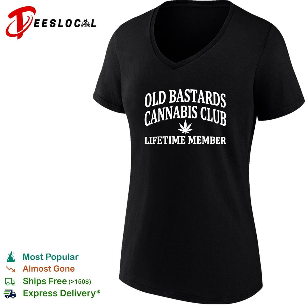 Weed old bastards cannabis club lifetime member leaf shirt