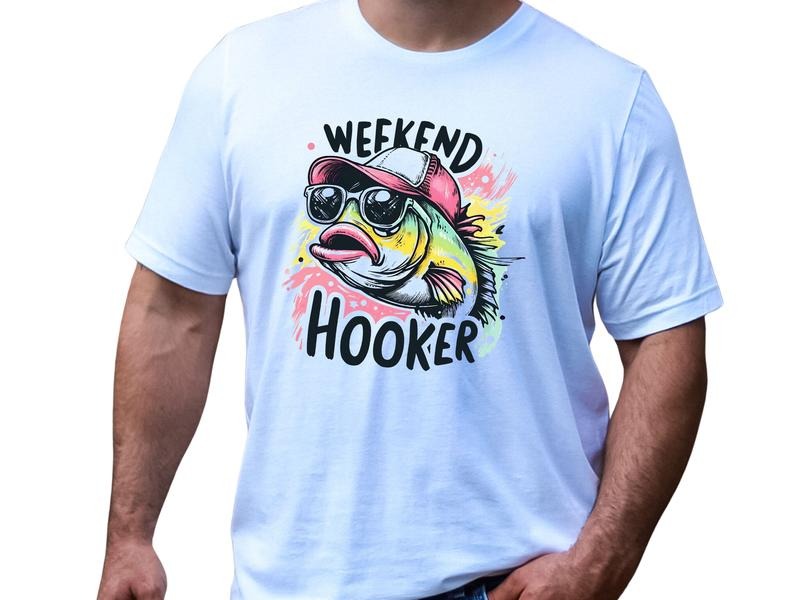 Weekend H@@ker Fishing T-Shirt for Men, Funny Shirt for Men Who Fish, Sarcastic Graphic Tee for Fisherman Hoodie, Sweatshirt
