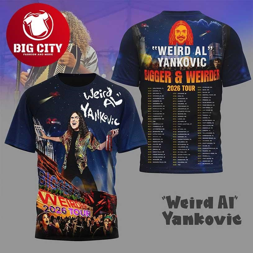 Weird Al Yankovic Bigger And Weirder 2026 Tour Two Sided Shirt