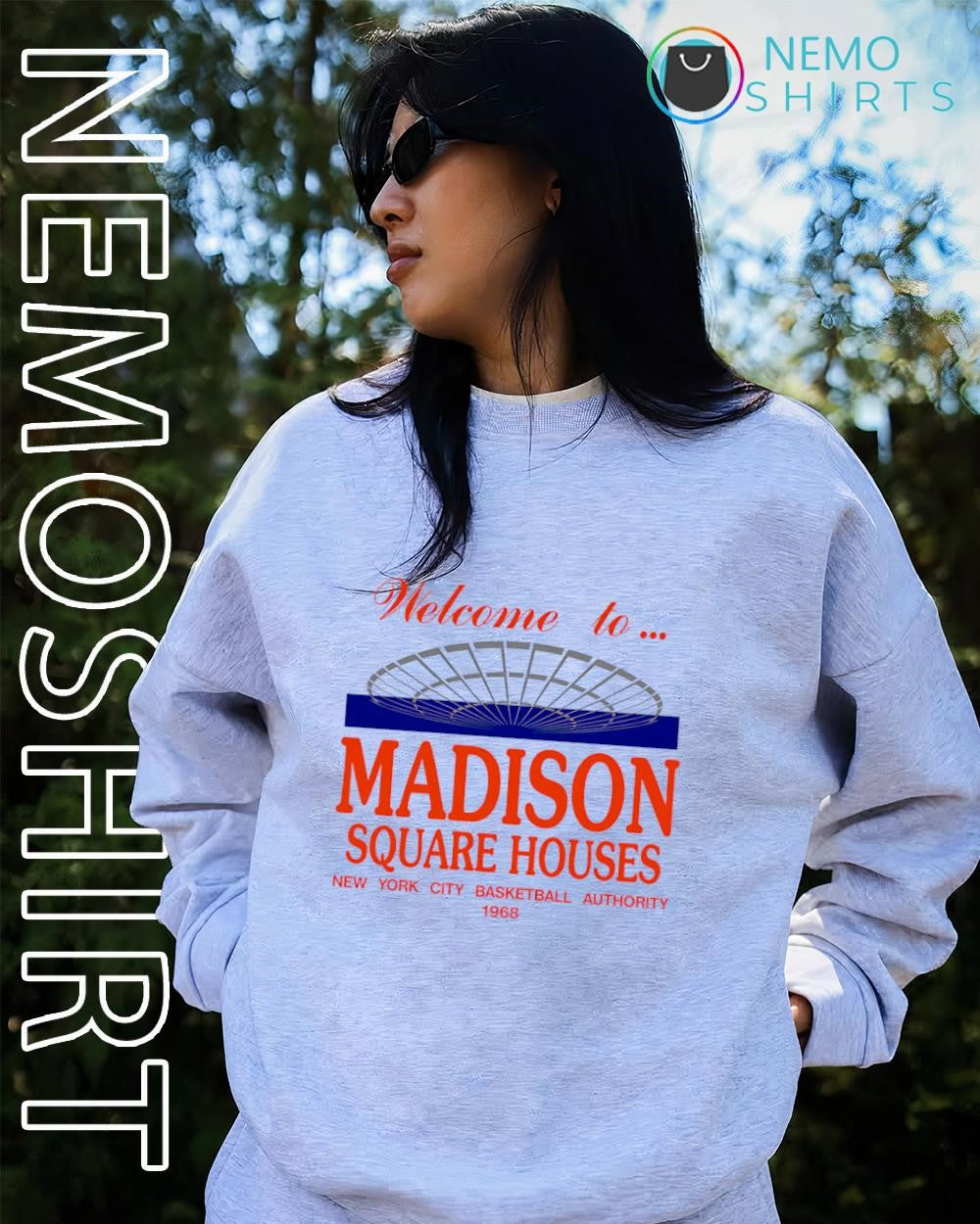 Welcome to madison square houses New York Knicks basketball authority 1968 shirt