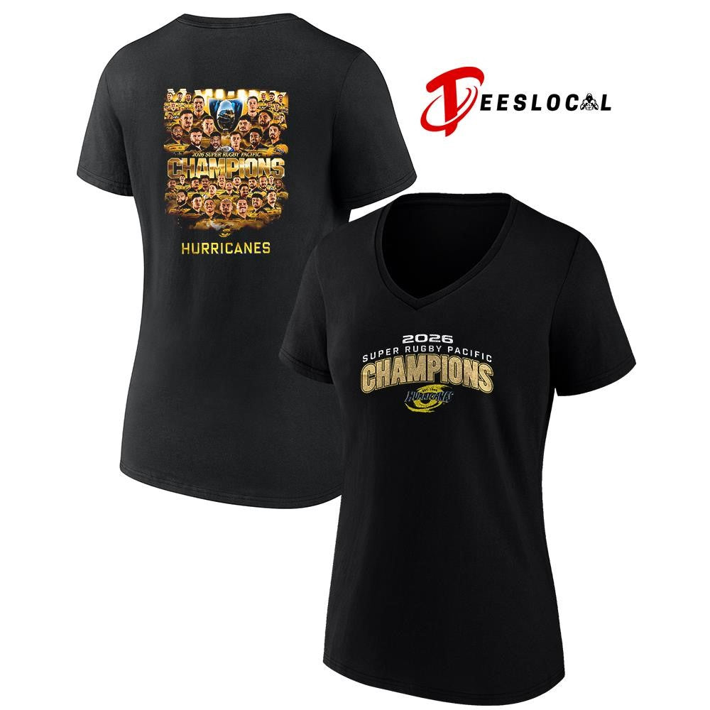 Wellington Hurricanes Super Rugby Pacific 2026 Champions team graphic shirt