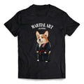 Welsh Corgi Dog Sensei in Black Judogi Karate Martial Art Champion - Short-Sleeve Unisex T-Shirt Made in USA Hoodie,...