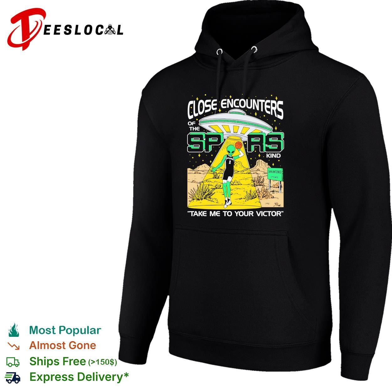 Wemby alien abducting cowboy close encounters of the Spurs kind take me to your victor shirt