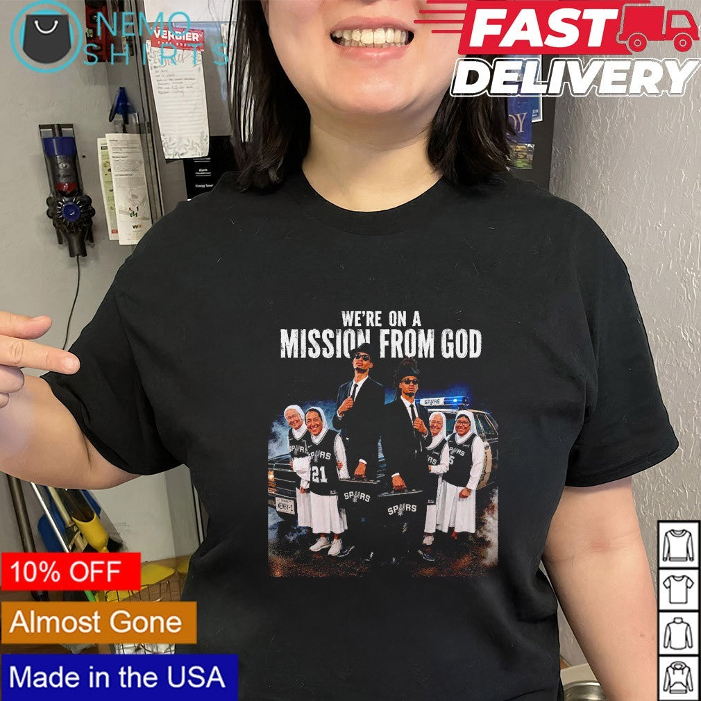 We’re on a mission from God Wemby and Castle San Antonio Spurs shirt