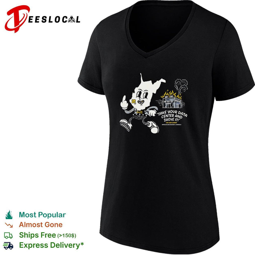 West Virginia mascot raising middle finger take your data center and shove it shirt