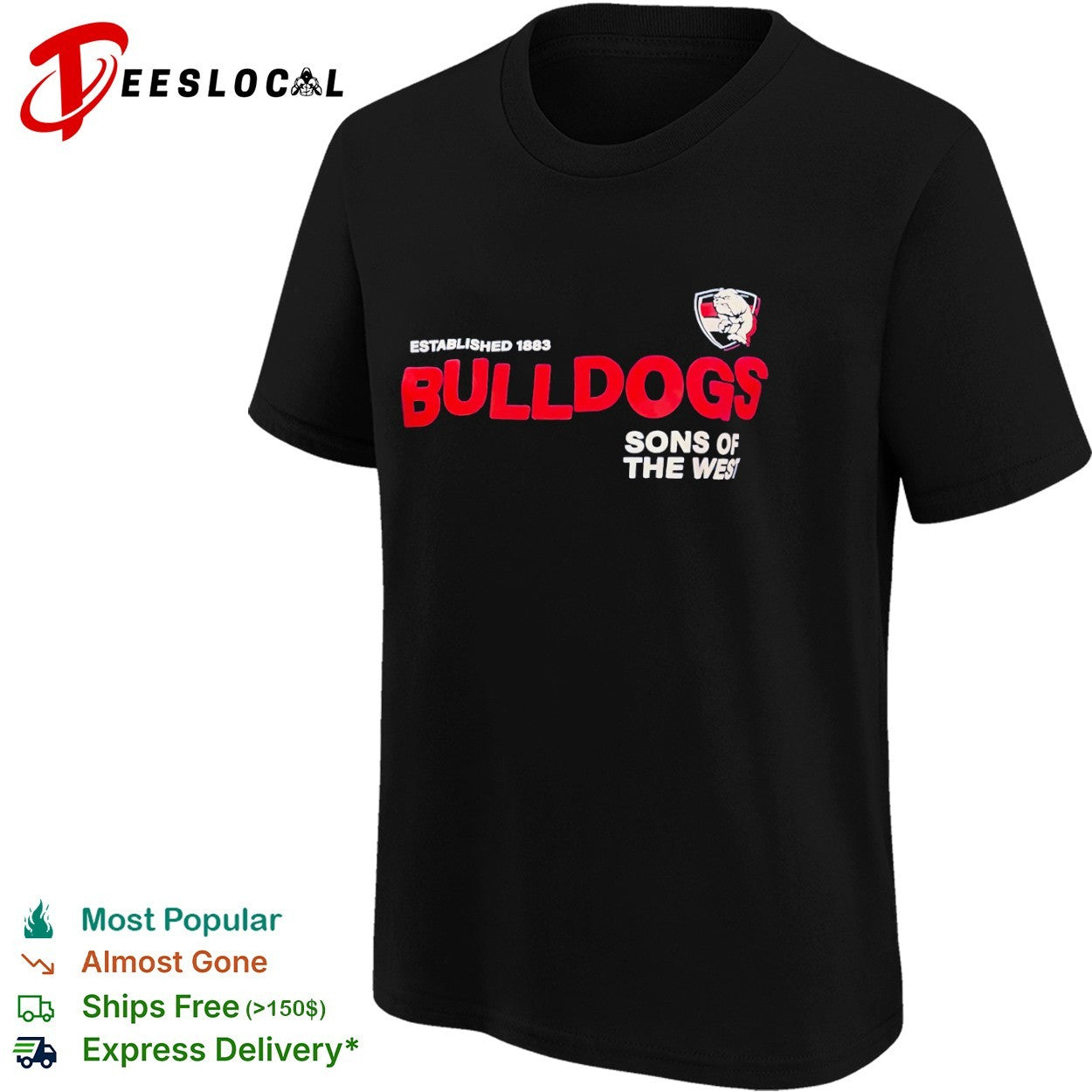 Western Bulldogs crest established 1883 sons of the West shirt