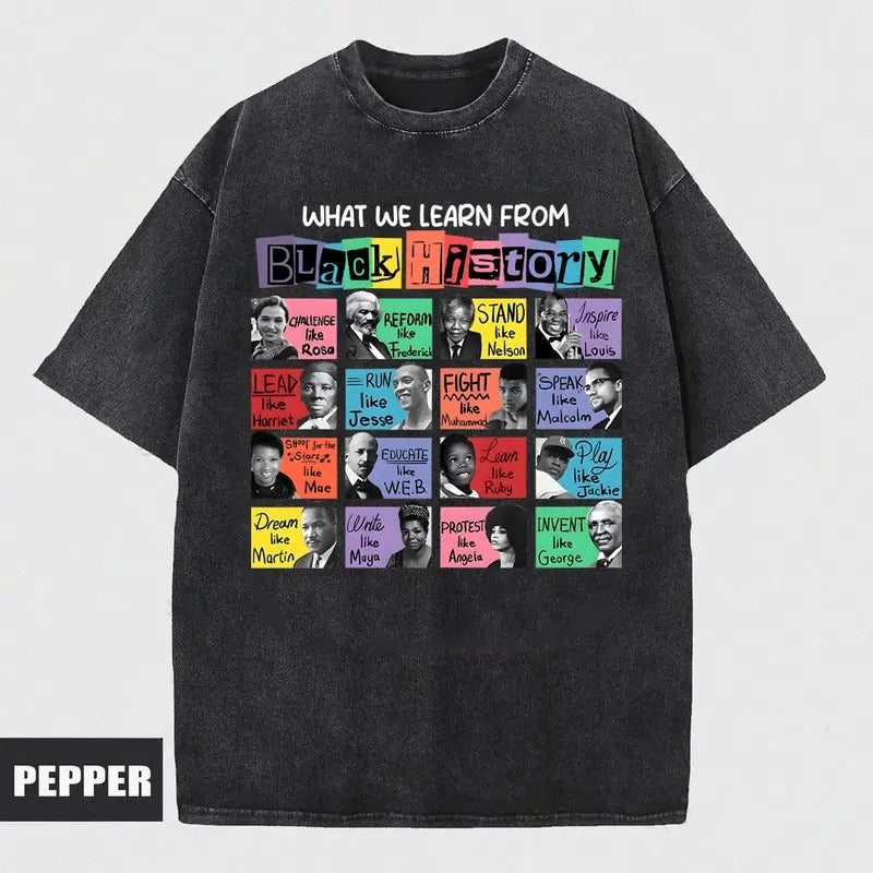 What We Learn From Black History Shirt, Black Lives Matter T-Shirt, Black Pride Shirt, Human Rights Shirt, Equality Tee,...