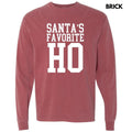 White - Santa's Favorite Ho Long Sleeve Comfort Colors T-Shirt 'NLB' Hoodie, Sweatshirt | CiraTrend.com