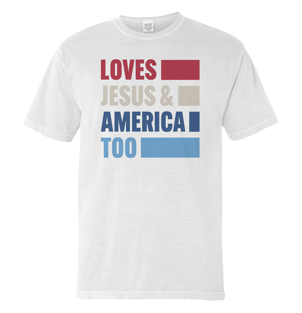 Loves Jesus & America Too Bold (Front) T-Shirts, Hoodie, Sweatshirt | CiraTrend.com (Image 1)