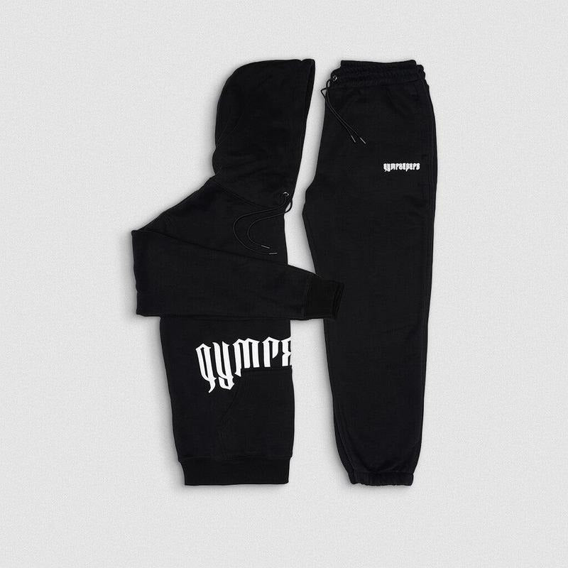 Phantom Warm-Up Set - Black/White Fleece Joggers and Hoodie for All Seasons T-Shirts, Sweatshirt | CiraTrend.com