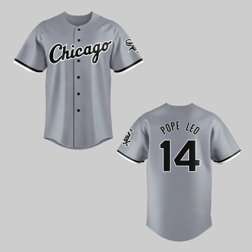 2025 White Sox Pope Leo XIV Baseball Jersey - Grishko.com