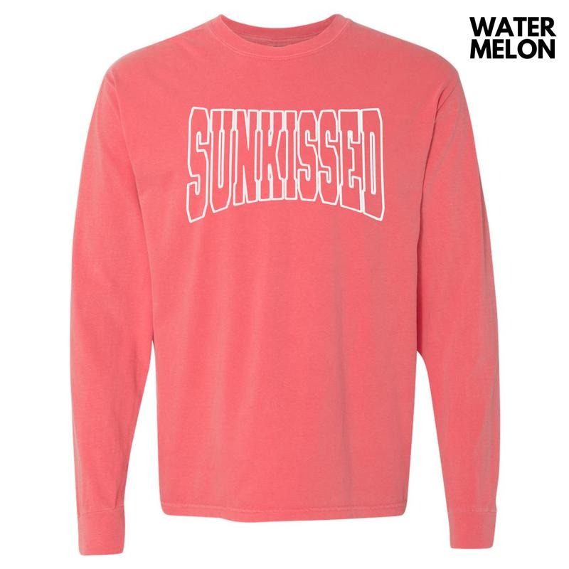 White Sunkissed Puff Long Sleeve Comfort Colors T-Shirt Hoodie, Sweatshirt | CiraTrend.com