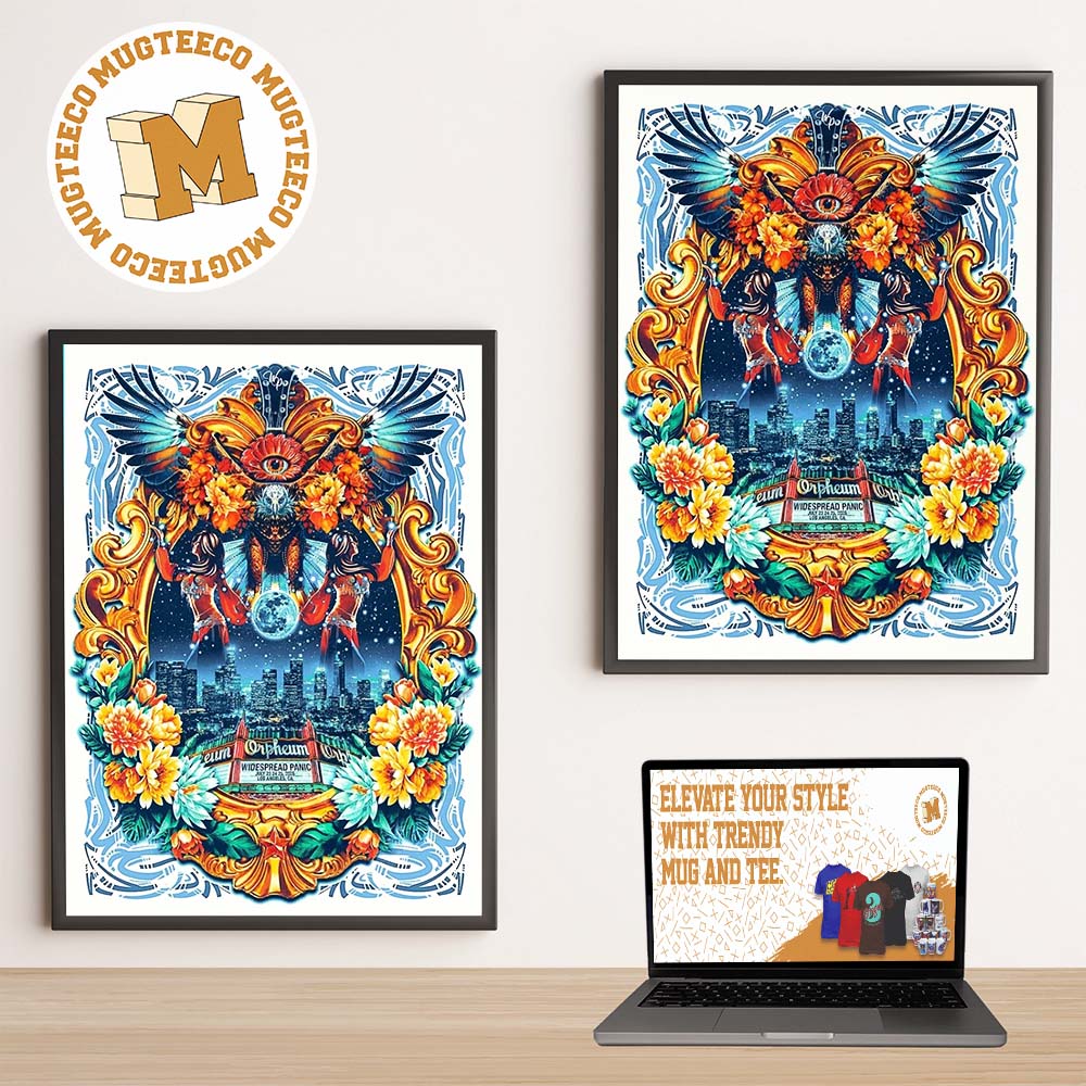 Widespread Panic Los Angeles CA 2026 Event Poster At Orpheum Theatre On July 23 24 And 25 2026 Home Decor Poster Canvas