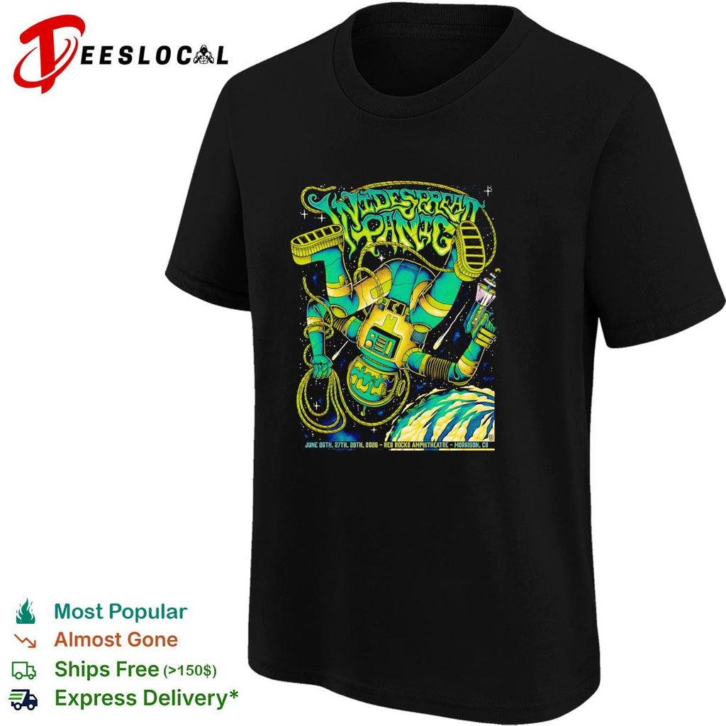 Widespread Panic Red Rocks Amphitheatre 2026 astronaut concert poster shirt