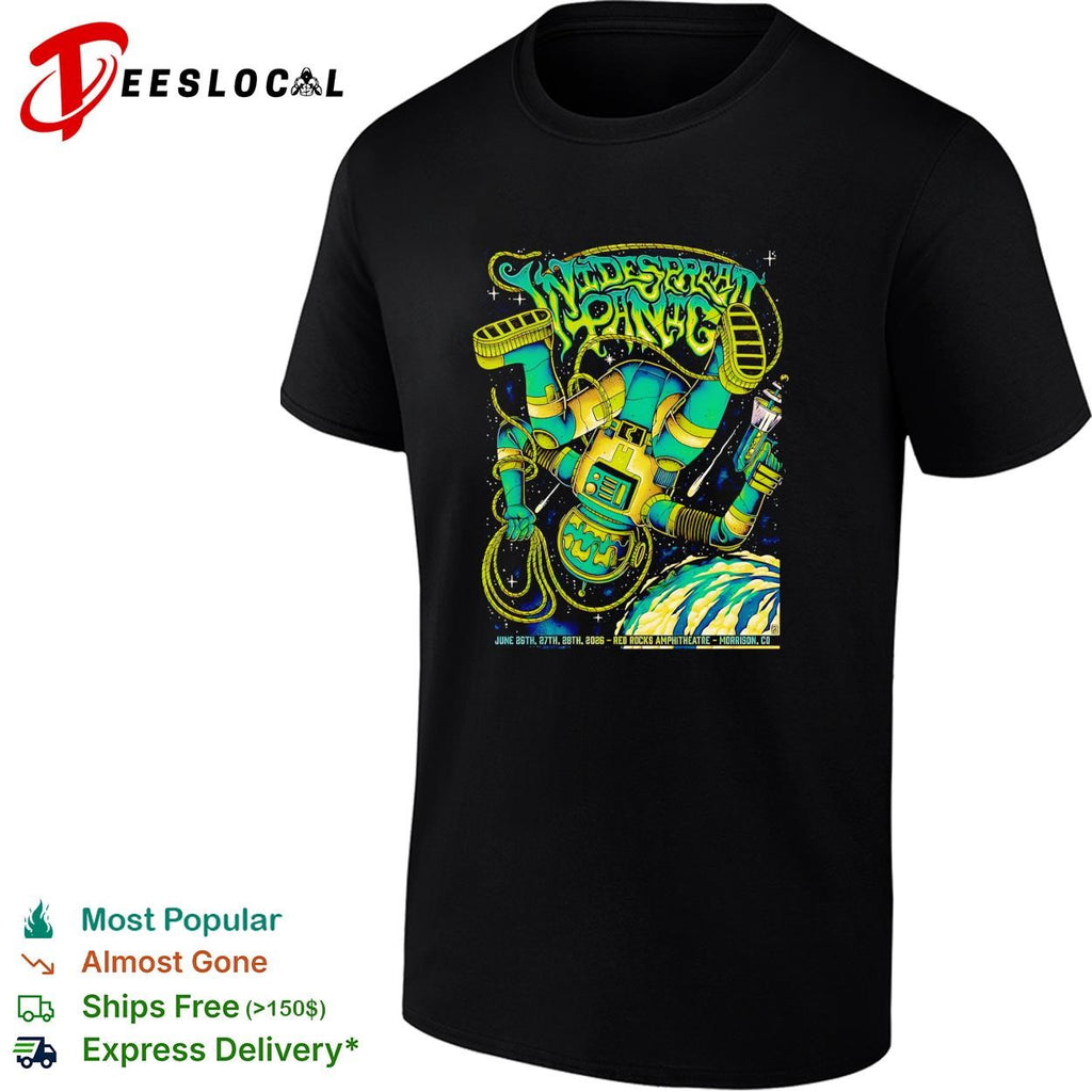 Widespread Panic Red Rocks Amphitheatre 2026 astronaut concert poster shirt