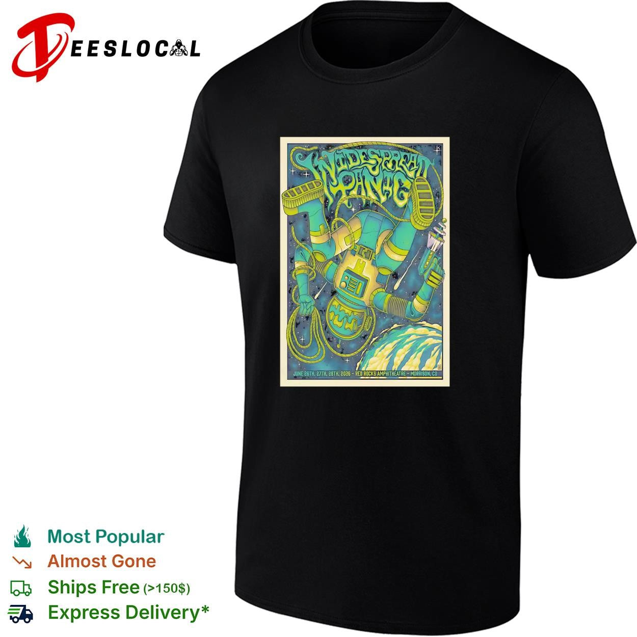 Widespread Panic Red Rocks Amphitheatre falling astronaut June 2026 shirt