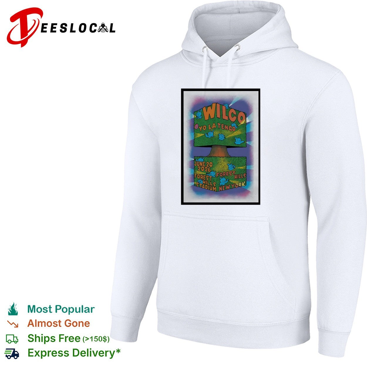 Wilco Yo La Tengo Forest Hills Stadium 2026 poster shirt