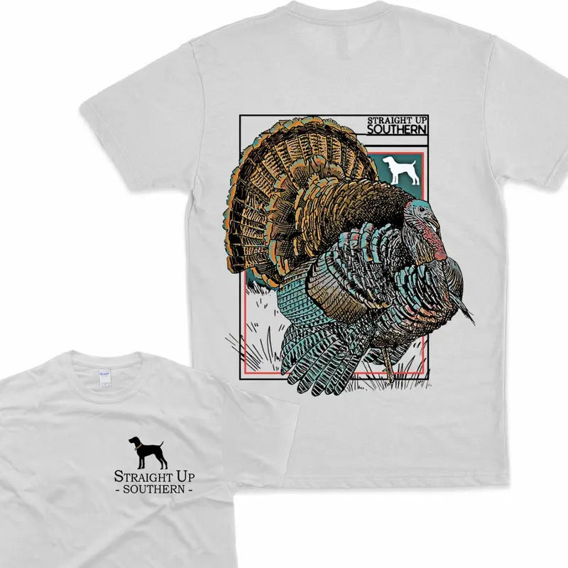 Wild Turkeey Hunting T-Shirt Straighht Up Southern 2 Side Tee Sweatshirt Hoodie | CiraTrend.com