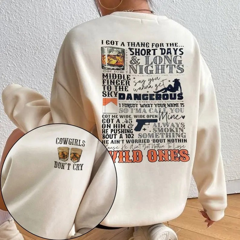 Wild ones Sweatshirt For Fans, Cow girls Hoodie and Sweater; T-shirt Cotton Menswear | CiraTrend.com