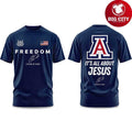 Wildcats FREEDOM It’s All About Jesus Charlie Kirk Shirt 2025 Two Sided Shirt